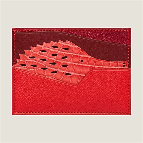 hermes alligator card holder|Histoire Naturelle card holder .